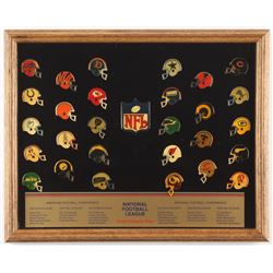 Vintage NFL Collectors 12x15 Custom Framed Pin Set Display