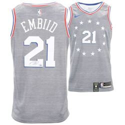 Joel Embiid Signed 76ers Nike City Edition Jersey (Fanatics Hologram)