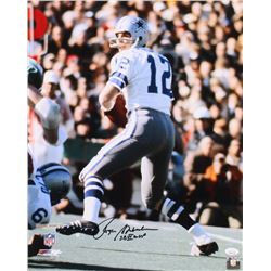 Roger Staubach Signed Dallas Cowboys 16x20 Photo Inscribed "SB VI MVP" (JSA COA)