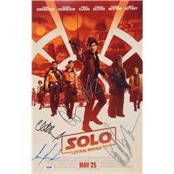 "A Star Wars Story: Solo" 11x17 Movie Poster Cast-Signed by (5) with Emilia Clarke, Alden Ehreneich,