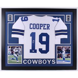Amari Cooper Signed Dallas Cowboys 35x43 Custom Framed Jersey (JSA COA)