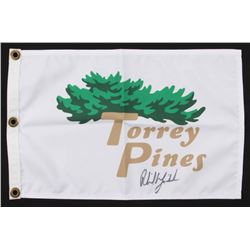Phil Mickelson Signed "Torrey Pines" Golf Pin Flag (PSA COA)