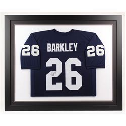 Saquon Barkley Signed Penn State Nittany Lions 35x43 Custom Framed Jersey (Radtke COA)