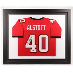 Mike Alstott Signed Tampa Bay Buccaneers 35x43 Custom Framed Jersey (Radtke COA)