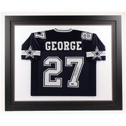 Eddie George Signed Dallas Cowboys 35x43 Custom Framed Jersey (Radtke COA)