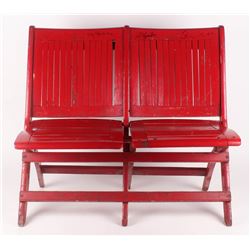 Authentic Pair of Chicago Blackhawks Stadium Seats Signed by (4) with Stan Mikita, Phil Esposito, Bo