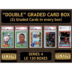 Icon Authentic "Double" Graded Card Box (2) Cards per Box! Series 4 (Guaranteed 2 Cards per Box)