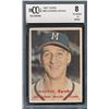 Image 1 : 1957 Topps #90 Warren Spahn (BCCG 8)