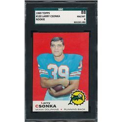 1969 Topps #120 Larry Csonka RC (SGC 8)