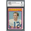 Image 1 : 1972 Topps #200 Roger Staubach RC (BCCG 8)