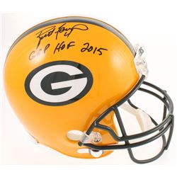Brett Favre Signed Green Bay Packers Full-Size Helmet Inscribed "GBP HOF 2015" (Radtke COA)