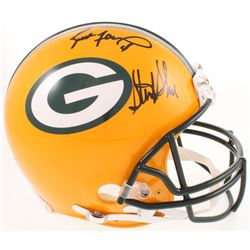 Brett Favre  Sterling Sharpe Signed Green Bay Packers Full-Size Authentic On-Field Helmet (Radtke CO