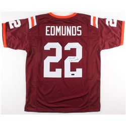 Terrell Edmunds Signed Virginia Tech Hokies Jersey (Radtke COA)