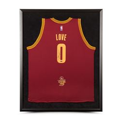 Kevin Love Signed Cleveland Cavaliers 2016 NBA Finals 32x38 Custom Framed Jersey (UDA COA)
