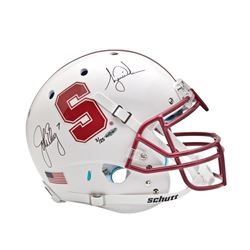 Tiger Woods  John Elway Signed Stanford Cardinals Limited Edition Full-Size Helmet (UDA COA)