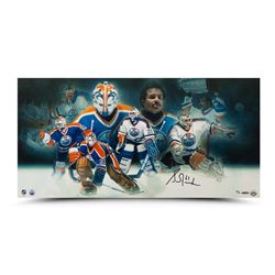 Grant Fuhr Signed Edmonton Oilers 15x30 Limited Edition Collage Photo (UDA COA)