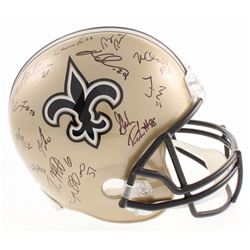 New Orleans Saints Full-Size Helmet Team-Signed by (27) with Drew Brees, Shane Vereen, Ted Ginn Jr.,