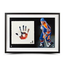 Wayne Gretzky Signed Edmonton Oilers 20x28 Custom Framed Limited Edition Tegata Lithograph Display (