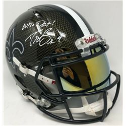 Drew Brees Signed New Orleans Saints Full-Size Authentic On-Field Hydro Dipped Speed Helmet with Vis