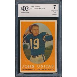 1958 Topps #22 Johnny Unitas (BCCG 7)