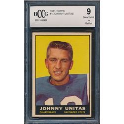 1961 Topps #1 Johnny Unitas (BCCG 9)