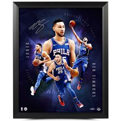 Ben Simmons Signed Philadelphia 76ers "Inauguration" 16x20 Custom Framed Photo (UDA COA)
