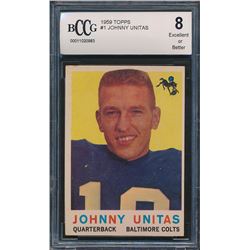 1959 Topps #1 Johnny Unitas (BCCG 8)