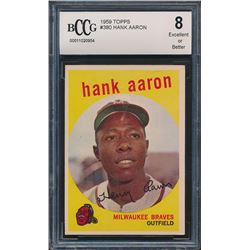 1959 Topps #380 Hank Aaron (BCCG 8)