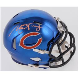 Mitchell Trubisky Signed Chicago Bears Chrome Speed Mini Helmet (Fanatics Hologram)