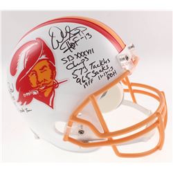 Warren Sapp Signed Tampa Bay Buccaneers Throwback Full-Size Helmet with (11) Inscriptions (Beckett C