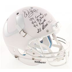 Warren Sapp Signed Miami Hurricanes Full-Size Matte White Helmet with (4) Inscriptions (Beckett COA)