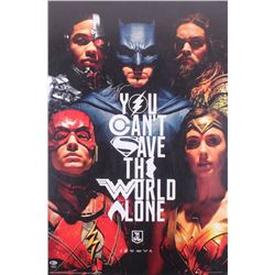 Ben Affleck Signed "Justice League" 24x36 Movie Poster (Schwartz COA  Beckett Hologram)