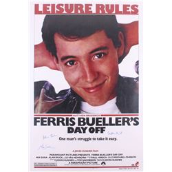 Matthew Broderick, Mia Sara,  Alan Ruck Signed "Ferris Bueller's Day Off" 27x40 Movie Poster (Schwar