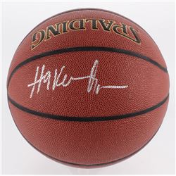 Hakeem Olajuwon Signed NBA Basketball (Schwartz COA)