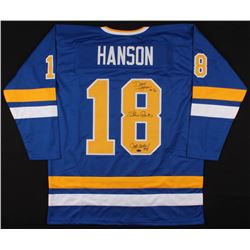 Jeff Carlson, Steve Carlson,  David Hanson Signed "Slap Shot" Charlestown Chiefs Jersey (Schwartz CO