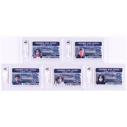 Lot of (5) "The Breakfast Club" Signed Shermer High School ID Cards with Emilio Estevez, Molly Ringw