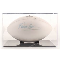 Franco Harris Signed NFL Logo Football with Display Case (PSA COA)