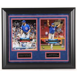 David Ross  Miguel Montero Signed Chicago Cubs "Arrieta's No Hitter" 20x23 Custom Framed Photo Displ