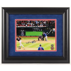 Addison Russell Signed Chicago Cubs 2016 World Series 14x17 Custom Framed Photo Display (Schwartz Sp