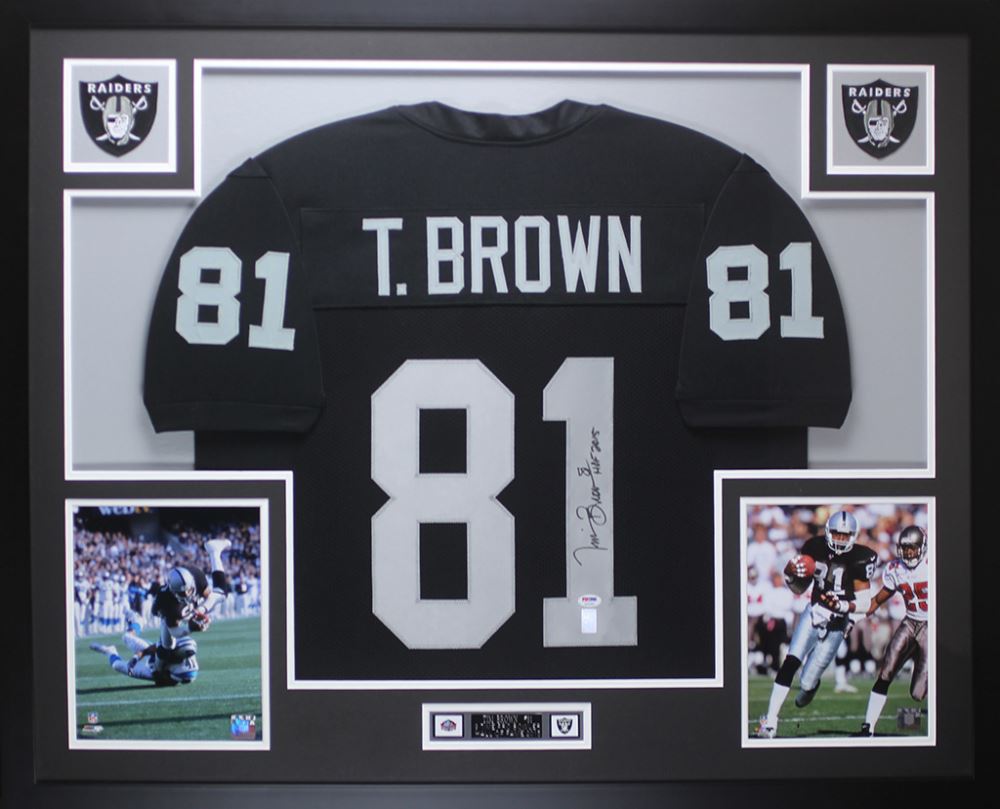 tim brown signed jersey