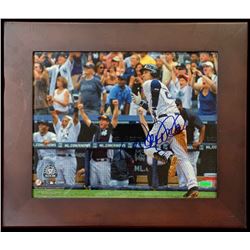 Derek Jeter Signed New York Yankees 12x15 Custom Framed Photo Display (Steiner Hologram)