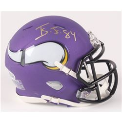 Irv Smith Jr. Signed Minnesota Vikings Matte Purple Speed Mini Helmet (Beckett COA)