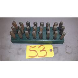 Wooden Plate of Letter Punches 3/8"