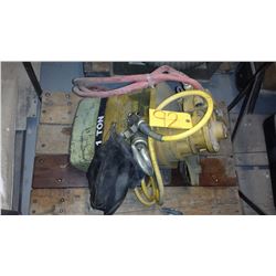 Electric or Air Hoist 1 Ton (Pick Up MTL)