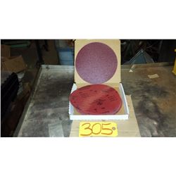 Carbo PREMIER Red Resin Paper stick-on Disc 8" Gr.80