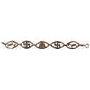 Image 1 : Navajo Indian Sterling Silver Rolling Log Bracelet