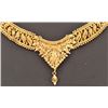 Image 3 : Ornate Gold Necklace And Ear Ring Set From India