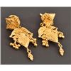 Image 4 : Ornate Gold Necklace And Ear Ring Set From India