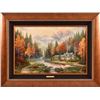 Image 1 : Thomas Kinkade Canvas Print Evening at Autumn Lake