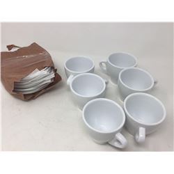 Lot of 6 Cups and Plates